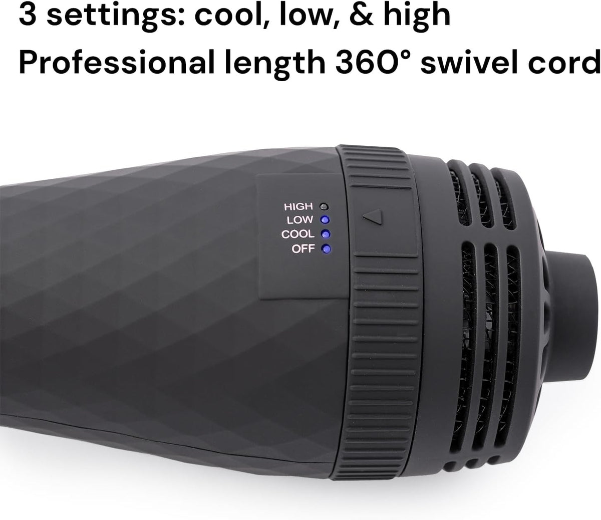L'ANGE HAIR Le Volume 2-in-1 Titanium Blow Dryer Brush | Hot Air Brush in One with Oval Barrel | Hair Styler for Smooth, Frizz-Free Results for All Hair Types (Blush - 60 mm)