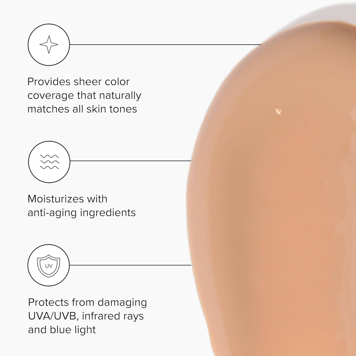 DRMTLGY Anti-Aging Tinted Moisturizer with SPF 46. Universal Tint. All-In-One Light Coverage Sheer Tinted Face Sunscreen with Broad Spectrum Protection Against UVA and UVB Rays. 1.7 oz