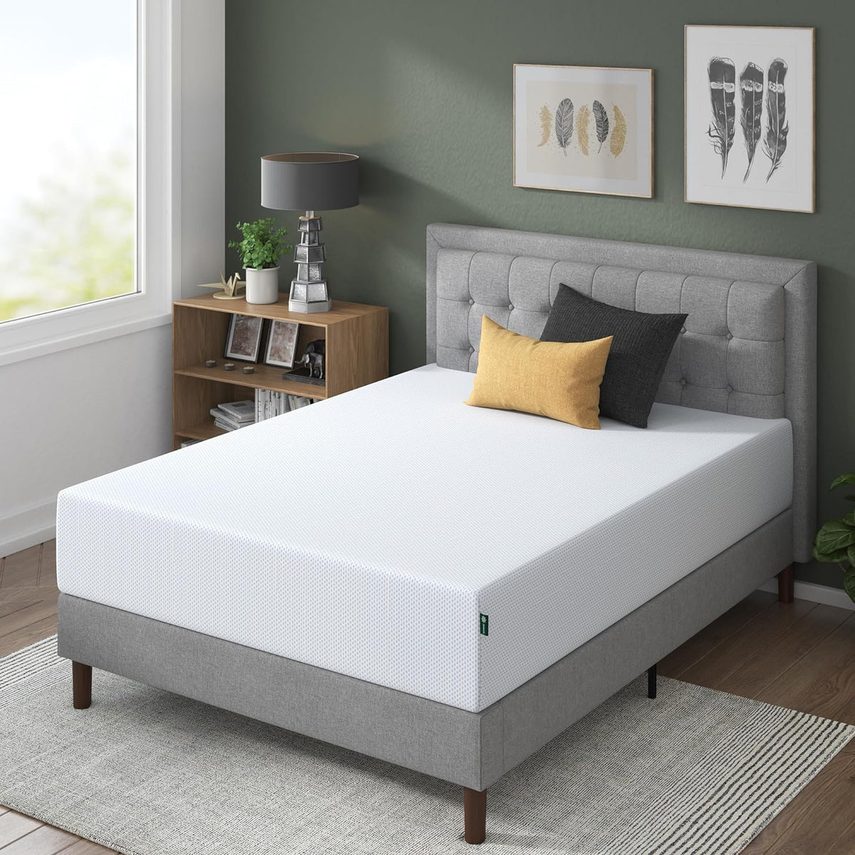 ZINUS 10 Inch Green Tea Cooling Memory Foam Mattress [New Version], King, Fiberglass Free, Medium Firmness, Cooling Gel Foam, Certified Safe Foams & Fabric, Mattress in A Box