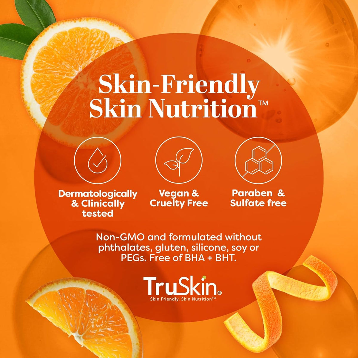 TruSkin Vitamin C Serum – Anti Aging Facial Serum with Vitamin C, Hyaluronic Acid, Vitamin E & More – Brightening Serum for Dark Spots, Even Skin Tone, Eye Area, Fine Lines & Wrinkles, 2 Fl Oz